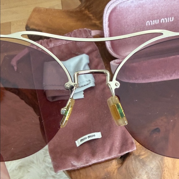NEW Miu Miu Sunglasses with Pink and Brown Accents - Picture 7 of 9